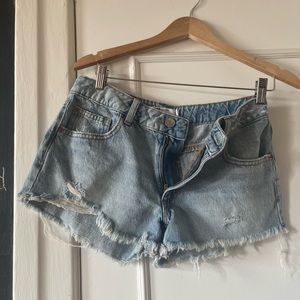 Garage low rise jean shorts